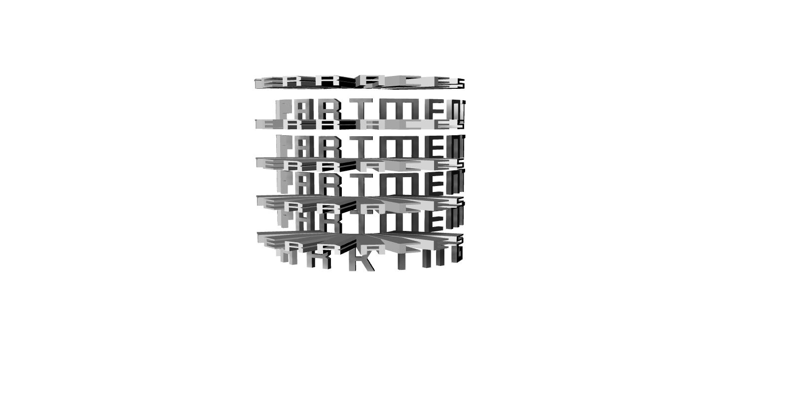 Axonometría de Sun Apartments.
